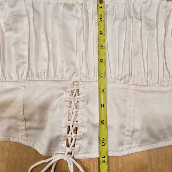 Ladies Social Tourist Ivory corset style square neck crop top NWT - Picture 7 of 7